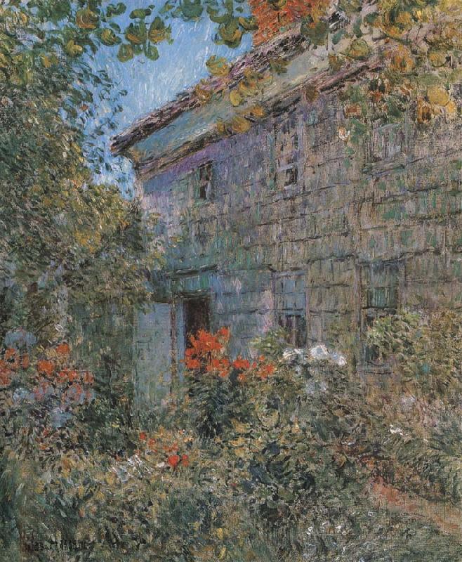 Childe Hassam Old House and Garden,East Hampton,Long Island oil painting picture